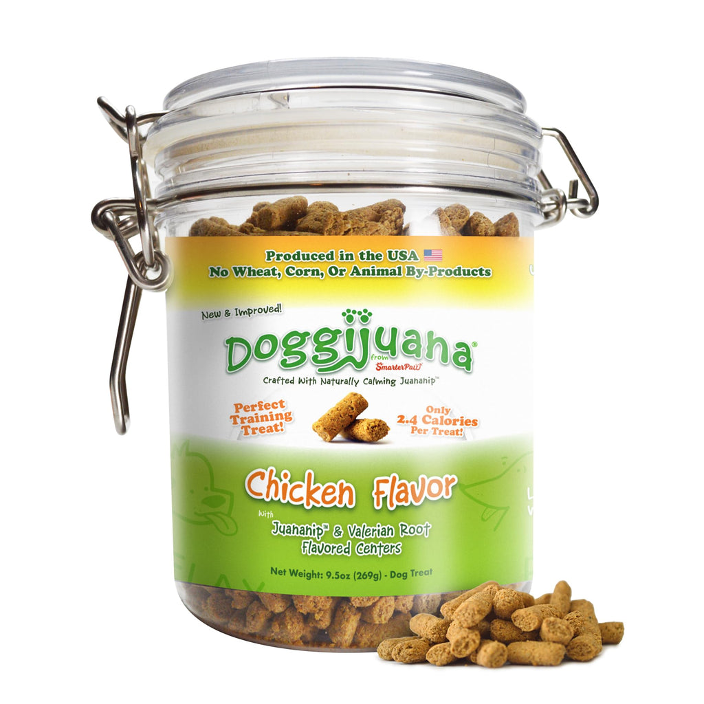 Doggijuana | Juananip™ Treats | Featuring Premium Organic Ground Catnip for Dogs | Naturally Calming | Grown in The USA (Chicken Flavor)